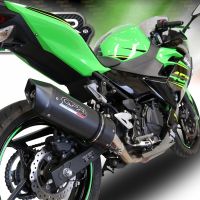 GPR auspuff kompatibel mit  Kawasaki Ninja 500 2023-2025, Furore Evo4 Nero, Zugelassener legaler Slip-On-Auspuff mit Abe, einschließlich abnehmbarem DB-Killer und Verbindungsrohr 
