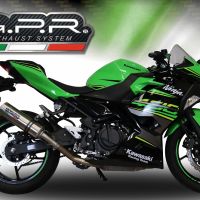 GPR auspuff kompatibel mit  Kawasaki Ninja 400 2018-2022, M3 Inox , Kompletter Rennauspuff, geliefert mit spezifischem Krümmer, Artikel ohne Homologation 