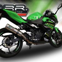 GPR auspuff kompatibel mit  Kawasaki Ninja 400 2018-2022, M3 Inox , Kompletter Rennauspuff, geliefert mit spezifischem Krümmer, Artikel ohne Homologation 