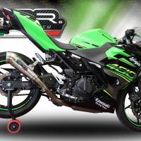 GPR auspuff kompatibel mit  Kawasaki Ninja 500 2023-2025, Powercone Evo, Zugelassener legaler Slip-On-Auspuff mit Abe, einschließlich abnehmbarem DB-Killer und Verbindungsrohr 