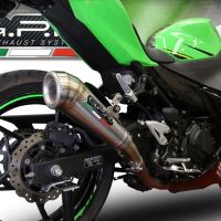 GPR auspuff kompatibel mit  Kawasaki Ninja 500 2023-2025, Powercone Evo, Zugelassener legaler Slip-On-Auspuff mit Abe, einschließlich abnehmbarem DB-Killer und Verbindungsrohr 