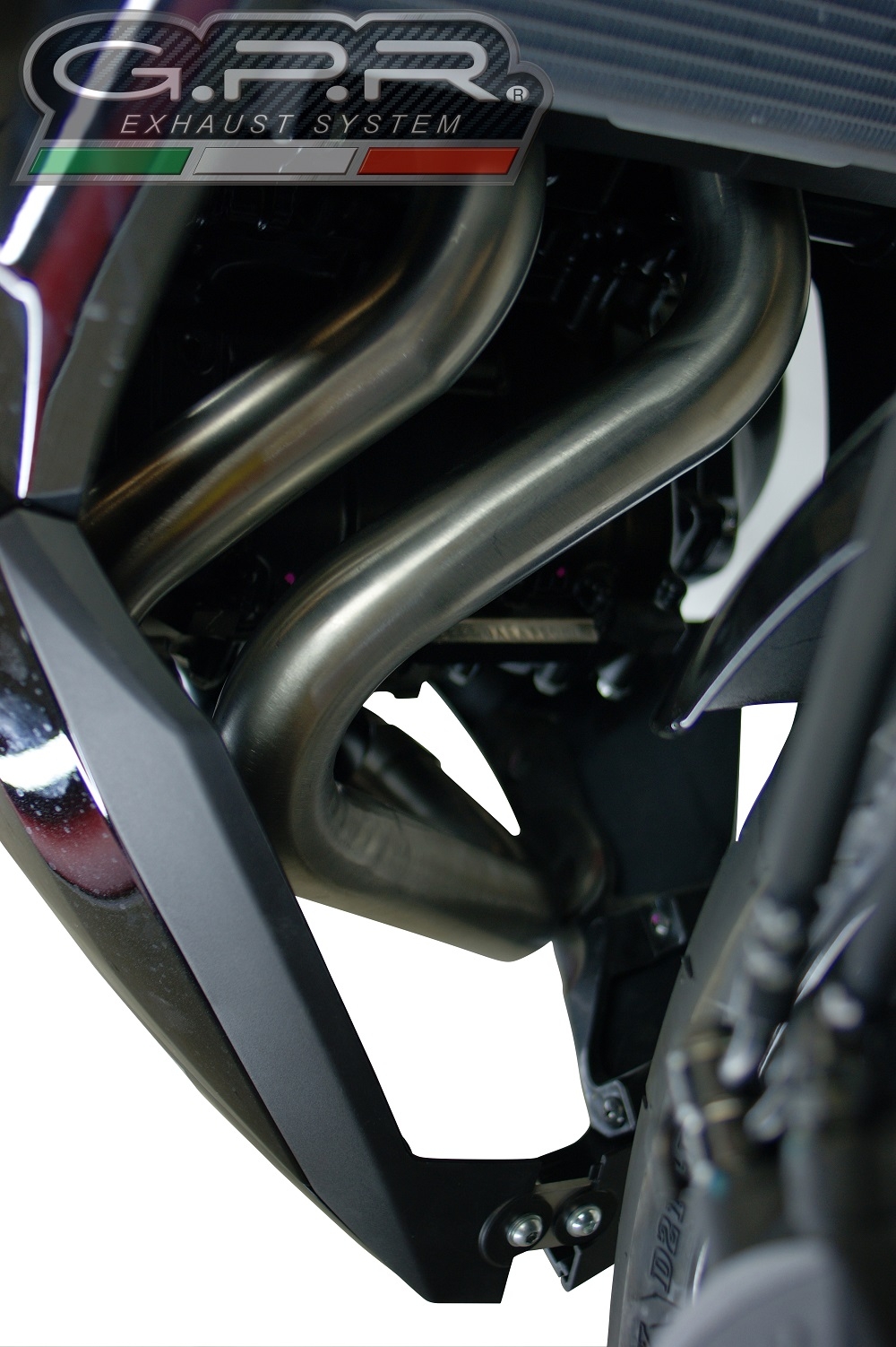 GPR auspuff kompatibel mit  Kawasaki Ninja 650 2021-2022, Powercone Evo, Racing-Komplettsystem-Auspuff, einschließlich Krümmer und abnehmbarem DB-Killer 