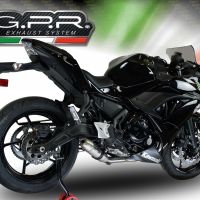 GPR auspuff kompatibel mit  Kawasaki Ninja 650 2021-2022, Deeptone Inox, Racing-Komplettsystem-Auspuff, einschließlich Krümmer und abnehmbarem DB-Killer 