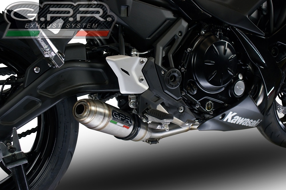 GPR auspuff kompatibel mit  Kawasaki Z 650 2021-2022, Deeptone Inox, Racing-Komplettsystem-Auspuff, einschließlich Krümmer und abnehmbarem DB-Killer 