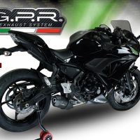 GPR auspuff kompatibel mit  Kawasaki Ninja 650 2017-2020, Furore Nero, Homologierte auspuff mit verbindungsrohr und katalysator 