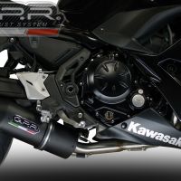 GPR auspuff kompatibel mit  Kawasaki Ninja 650 2017-2020, Furore Nero, Homologierte auspuff mit verbindungsrohr und katalysator 