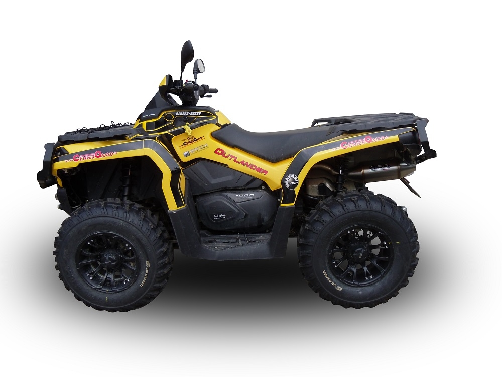GPR auspuff kompatibel mit  Can Am Outlander 650 XMR 2013-2023, Deeptone Atv, Zugelassener legaler Slip-On-Auspuff mit Abe, einschließlich abnehmbarem DB-Killer und Verbindungsrohr 