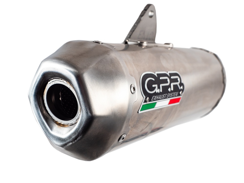 GPR auspuff kompatibel mit  Honda Crf 450 R-RX 2020-2020, Pentacross Inox, Offroad-Rennen Vollständiges System, einschließlich doppelter Schalldämpfer, abnehmbarer DB-Killer/Funkenfänger 