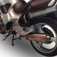 GPR auspuff kompatibel mit  Bmw R 1100 R 1994-2002, Trioval, Zugelassener legaler Slip-On-Auspuff mit Abe, einschließlich abnehmbarem DB-Killer und Verbindungsrohr 