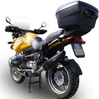 GPR auspuff kompatibel mit  Bmw R 1150 R 2000-2006, Furore Nero, Zugelassener legaler Slip-On-Auspuff mit Abe, einschließlich abnehmbarem DB-Killer und Verbindungsrohr 