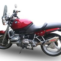 GPR auspuff kompatibel mit  Bmw R 1100 R 1994-2002, Trioval, Zugelassener legaler Slip-On-Auspuff mit Abe, einschließlich abnehmbarem DB-Killer und Verbindungsrohr 