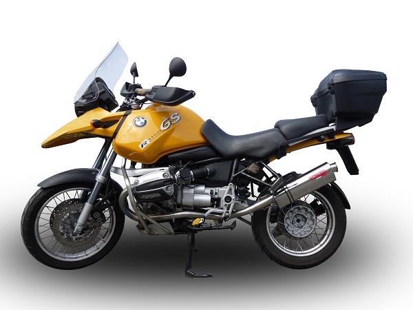 GPR auspuff kompatibel mit  Bmw R 1150 R 2000-2006, Trioval, Zugelassener legaler Slip-On-Auspuff mit Abe, einschließlich abnehmbarem DB-Killer und Verbindungsrohr 