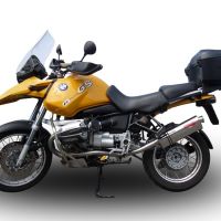 GPR auspuff kompatibel mit  Bmw R 1150 R 2000-2006, Trioval, Zugelassener legaler Slip-On-Auspuff mit Abe, einschließlich abnehmbarem DB-Killer und Verbindungsrohr 