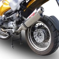 GPR auspuff kompatibel mit  Bmw R 1150 R 2000-2006, Trioval, Zugelassener legaler Slip-On-Auspuff mit Abe, einschließlich abnehmbarem DB-Killer und Verbindungsrohr 