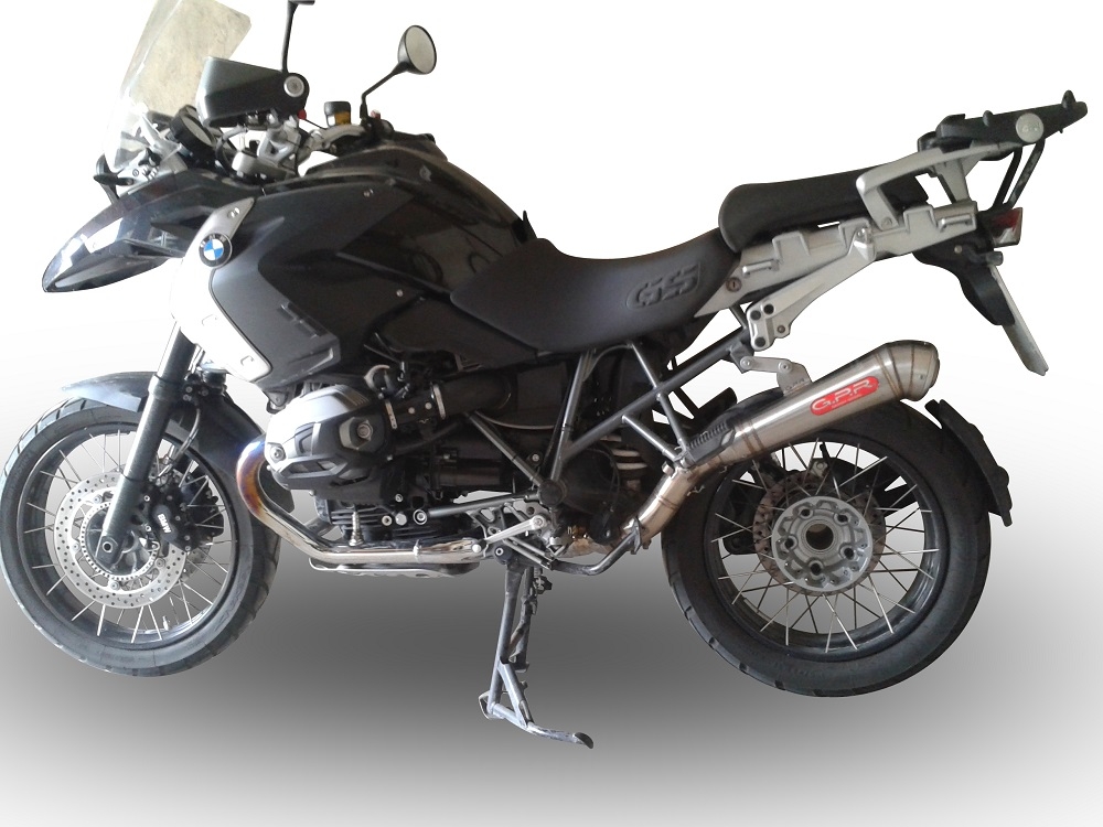 GPR auspuff kompatibel mit  Bmw R 1200 Gs -Adventure 2004-2009, Powercone Evo, Zugelassener legaler Slip-On-Auspuff mit Abe, einschließlich abnehmbarem DB-Killer und Verbindungsrohr 