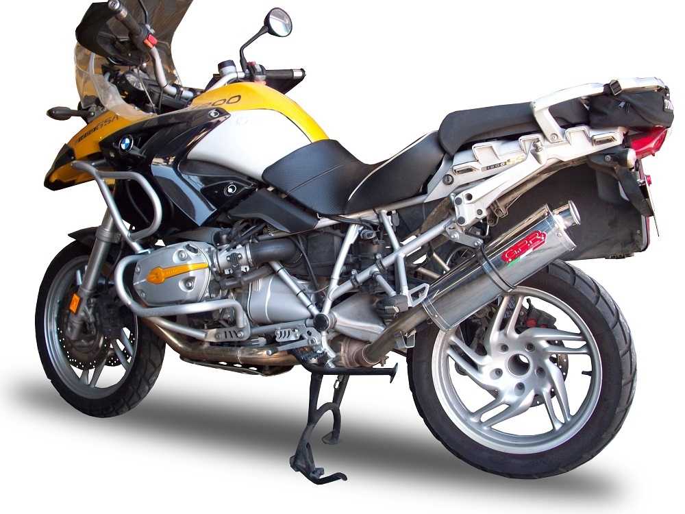 GPR auspuff kompatibel mit  Bmw R 1200 Gs -Adventure 2005-2009, Trioval, Zugelassener legaler Slip-On-Auspuff mit Abe, einschließlich abnehmbarem DB-Killer und Verbindungsrohr 