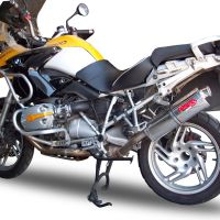GPR auspuff kompatibel mit  Bmw R 1200 Gs -Adventure 2005-2009, Trioval, Zugelassener legaler Slip-On-Auspuff mit Abe, einschließlich abnehmbarem DB-Killer und Verbindungsrohr 