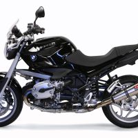 GPR auspuff kompatibel mit  Bmw R 1200 R 2011-2014, New Grand Prix Evo Titanium, Zugelassener legaler Slip-On-Auspuff mit Abe, einschließlich abnehmbarem DB-Killer und Verbindungsrohr 