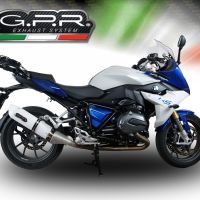 GPR auspuff kompatibel mit  Bmw R 1200 Rs Lc 2015-2016, Albus Ceramic, Zugelassener legaler Slip-On-Auspuff mit Abe, einschließlich abnehmbarem DB-Killer und Verbindungsrohr 