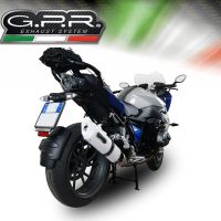 GPR auspuff kompatibel mit  Bmw R 1200 Rs Lc 2015-2016, Albus Ceramic, Zugelassener legaler Slip-On-Auspuff mit Abe, einschließlich abnehmbarem DB-Killer und Verbindungsrohr 