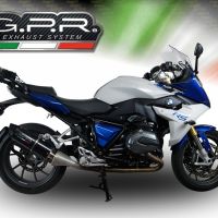 GPR auspuff kompatibel mit  Bmw R 1200 Rs Lc 2015-2016, Furore Nero, Zugelassener legaler Slip-On-Auspuff mit Abe, einschließlich abnehmbarem DB-Killer und Verbindungsrohr 