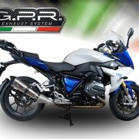GPR auspuff kompatibel mit  Bmw R 1200 Rs Lc 2015-2016, New Grand Prix Evo Titanium, Zugelassener legaler Slip-On-Auspuff mit Abe, einschließlich abnehmbarem DB-Killer und Verbindungsrohr 