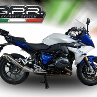 GPR auspuff kompatibel mit  Bmw R 1200 Rs Lc 2015-2016, Powercone Evo, Zugelassener legaler Slip-On-Auspuff mit Abe, einschließlich abnehmbarem DB-Killer und Verbindungsrohr 