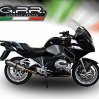 GPR auspuff kompatibel mit  Bmw R 1200 Rt Lc  2014-2016, New Grand Prix Evo Titanium, Zugelassener legaler Slip-On-Auspuff mit Abe, einschließlich abnehmbarem DB-Killer und Verbindungsrohr 