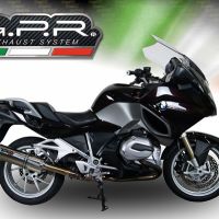 GPR auspuff kompatibel mit  Bmw R 1200 Rt Lc  2014-2016, Trioval, Zugelassener legaler Slip-On-Auspuff mit Abe, einschließlich abnehmbarem DB-Killer und Verbindungsrohr 