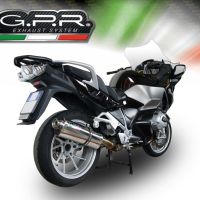 GPR auspuff kompatibel mit  Bmw R 1200 Rt Lc  2014-2016, Trioval, Zugelassener legaler Slip-On-Auspuff mit Abe, einschließlich abnehmbarem DB-Killer und Verbindungsrohr 