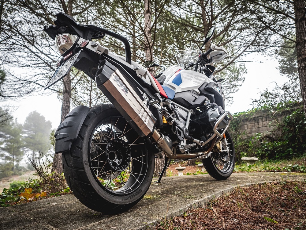 GPR auspuff kompatibel mit  Bmw R 1250 Gs 2021-2024, Hyper Sonic Titanium, Zugelassener legaler Slip-On-Auspuff mit Abe, einschließlich abnehmbarem DB-Killer und Verbindungsrohr 