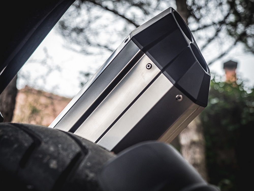 GPR auspuff kompatibel mit  Bmw R 1250 Gs 2021-2024, Hyper Sonic Titanium, Zugelassener legaler Slip-On-Auspuff mit Abe, einschließlich abnehmbarem DB-Killer und Verbindungsrohr 