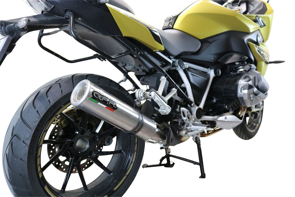 GPR auspuff kompatibel mit  Bmw R 1250 R -Rs 2019-2020, M3 Titanium Natural, Zugelassener legaler Slip-On-Auspuff mit Abe, einschließlich abnehmbarem DB-Killer und Verbindungsrohr 