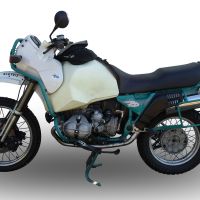 GPR auspuff kompatibel mit  Bmw R 100 Gs 1987-1996, Trioval, Zugelassener legaler Slip-On-Auspuff mit Abe, einschließlich abnehmbarem DB-Killer und Verbindungsrohr 