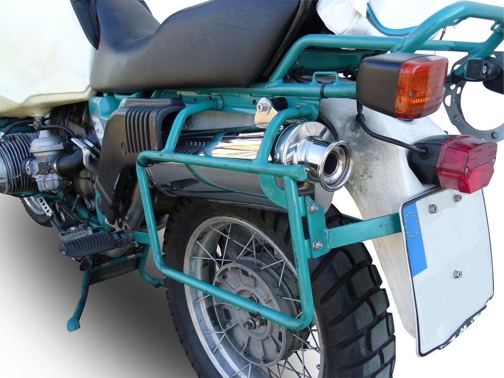 GPR auspuff kompatibel mit  Bmw R 100 Gs 1987-1996, Trioval, Zugelassener legaler Slip-On-Auspuff mit Abe, einschließlich abnehmbarem DB-Killer und Verbindungsrohr 
