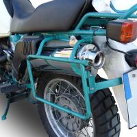GPR auspuff kompatibel mit  Bmw R 100 Gs 1987-1996, Trioval, Zugelassener legaler Slip-On-Auspuff mit Abe, einschließlich abnehmbarem DB-Killer und Verbindungsrohr 