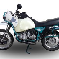 GPR auspuff kompatibel mit  Bmw R 100 Gs 1987-1996, Vintacone, Zugelassener legaler Slip-On-Auspuff mit Abe, einschließlich abnehmbarem DB-Killer und Verbindungsrohr 