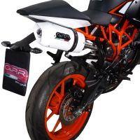 GPR auspuff kompatibel mit  Ktm Duke 125 2011-2016, Albus Ceramic, Zugelassener legaler Slip-On-Auspuff mit ABE, inklusive abnehmbarem DB-Killer, Verbindungsrohr und Katalysator 