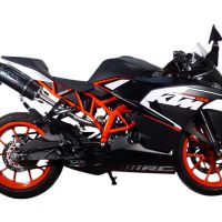 GPR auspuff kompatibel mit  Ktm Rc 125 2014-2016, Furore Nero, Rennauspuff, mit Verbindungsrohren, Artikel ohne Genehmigung 