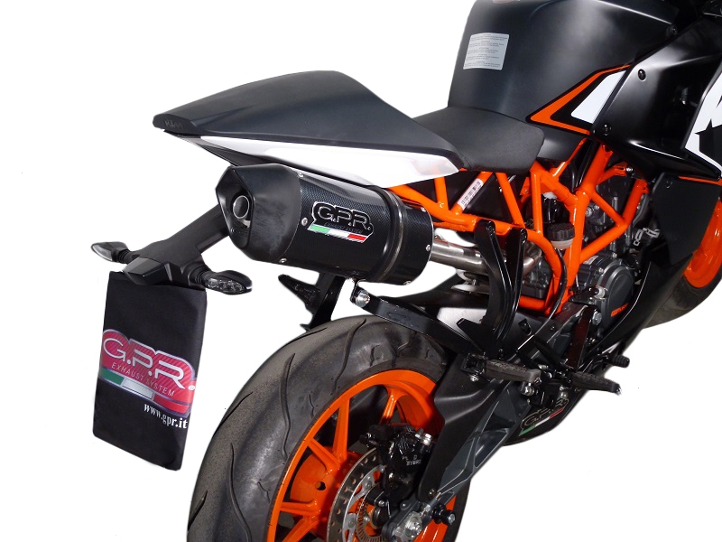 GPR auspuff kompatibel mit  Ktm Rc 125 2014-2016, Deeptone Inox, Rennauspuff, mit Verbindungsrohren, Artikel ohne Genehmigung 