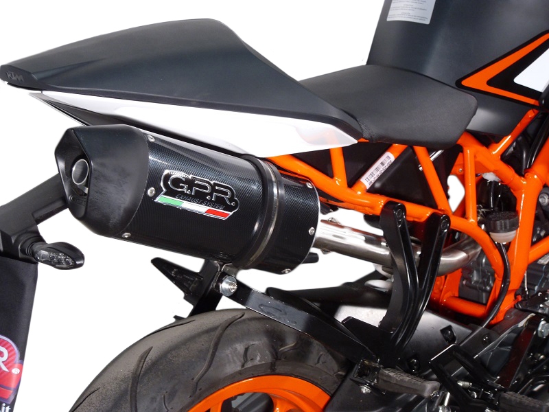 GPR auspuff kompatibel mit  Ktm Rc 125 2014-2016, Deeptone Inox, Rennauspuff, mit Verbindungsrohren, Artikel ohne Genehmigung 