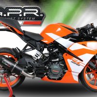 GPR auspuff kompatibel mit  Ktm Rc 390 2017-2020, Furore Nero, Rennauspuff, mit Verbindungsrohren, Artikel ohne Genehmigung 