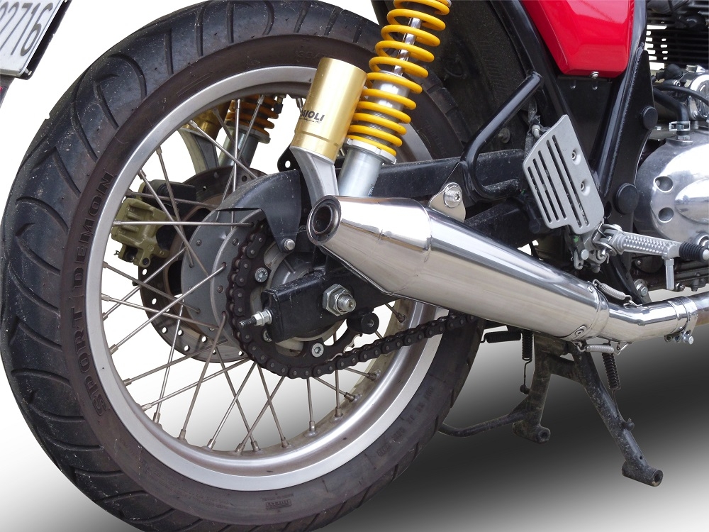 GPR auspuff kompatibel mit  Royal Enfield Continental GT 535  2014-2016, Vintacone, Rennauspuff, mit Verbindungsrohren, Artikel ohne Genehmigung 
