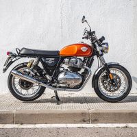 GPR auspuff kompatibel mit  Royal Enfield Continental 650 2019-2020, Ultracone, Doppelt homologierter legaler Slip-On-Auspuff mit ABE, einschließlich abnehmbarer DB-Killer, Link Pipes und Katalysatoren 
