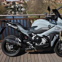 GPR auspuff kompatibel mit  Bmw S 1000 XR -M  2020-2025, Furore Evo4 Nero, Zugelassener legaler Slip-On-Auspuff mit Abe, einschließlich abnehmbarem DB-Killer und Verbindungsrohr 