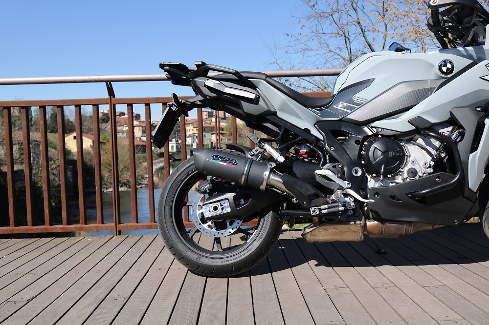 GPR auspuff kompatibel mit  Bmw S 1000 XR -M  2020-2025, Furore Evo4 Nero, Zugelassener legaler Slip-On-Auspuff mit Abe, einschließlich abnehmbarem DB-Killer und Verbindungsrohr 