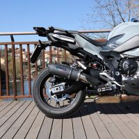GPR auspuff kompatibel mit  Bmw S 1000 XR -M  2020-2025, Furore Evo4 Nero, Zugelassener legaler Slip-On-Auspuff mit Abe, einschließlich abnehmbarem DB-Killer und Verbindungsrohr 