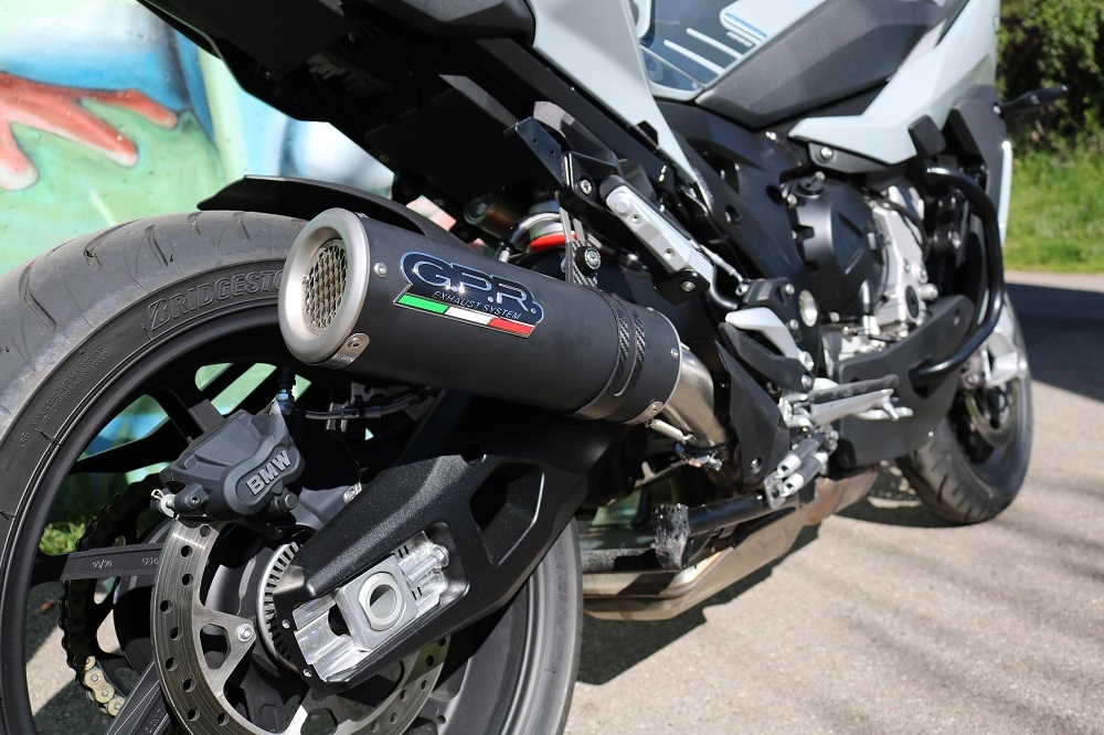 GPR auspuff kompatibel mit  Bmw S 1000 XR -M  2020-2025, M3 Black Titanium, Rennauspuff, mit Verbindungsrohren, Artikel ohne Genehmigung 
