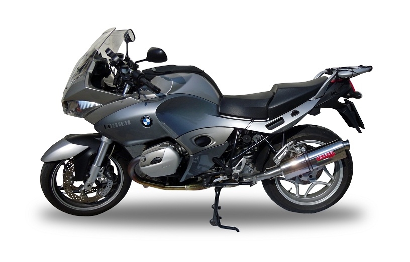 GPR auspuff kompatibel mit  Bmw R 1200 St -Rt 2003-2008, Trioval, Zugelassener legaler Slip-On-Auspuff mit Abe, einschließlich abnehmbarem DB-Killer und Verbindungsrohr 