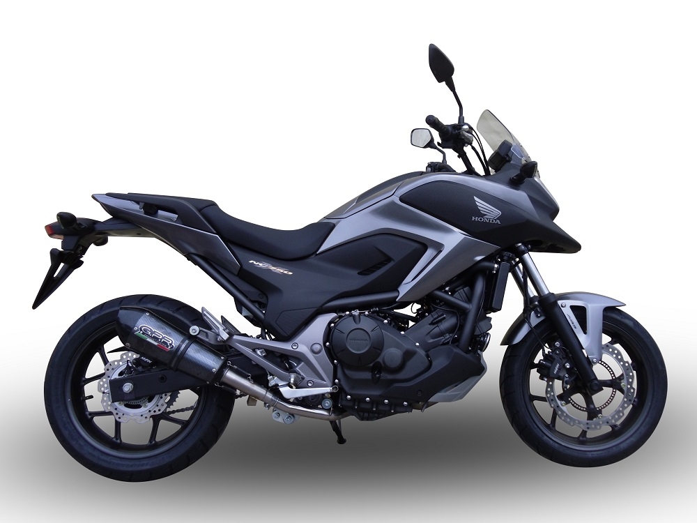 GPR auspuff kompatibel mit  Honda Nc 750 X - S Dct  2014-2015, Ghisa , Zugelassener legaler Slip-On-Auspuff mit Abe, einschließlich abnehmbarem DB-Killer und Verbindungsrohr 